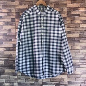 Mens Pre Owned Vintage Sun & River Plaid Button Down Blue & White XXL